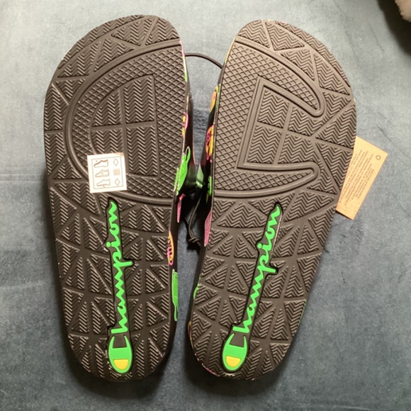 Champion Black Slides Sandals - Picture 10 of 10